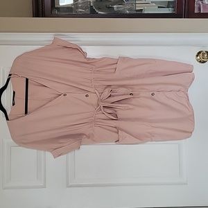 ZARA Pink Button Down Dress